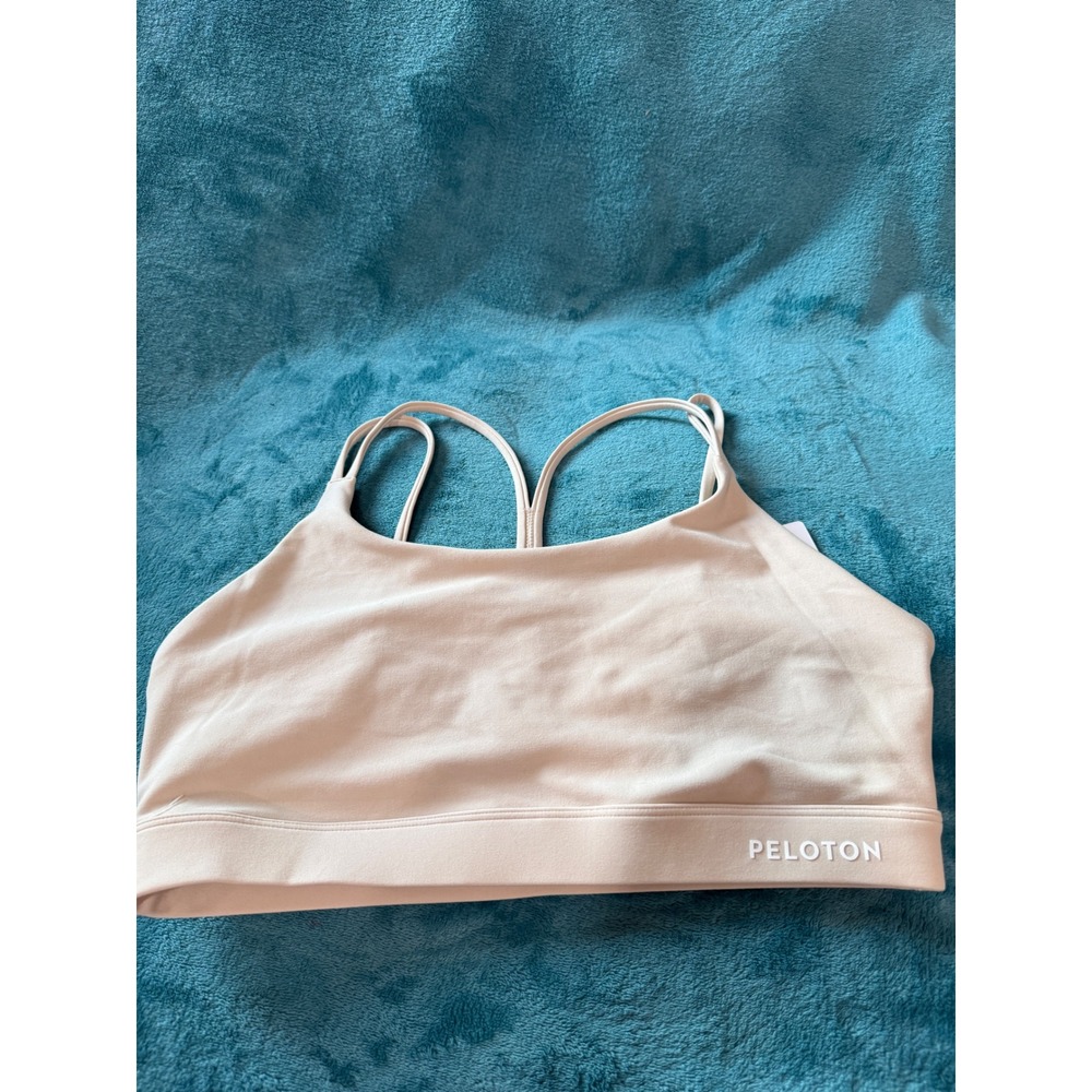 Peloton Cadent Strappy Y Back Bra 221 Sand Beige Large WR00926-115-L NWT